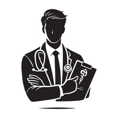 Male Doctor Holding a Stethoscope