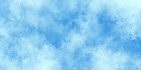 Soft and clear blue watercolor cloudy sky background, texture blue white paper background, Blue watercolor cloudy sky background, Blue clouds on the sky with soft natural cloudy stains.