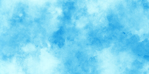 Soft and clear blue watercolor cloudy sky background, texture blue white paper background, Blue watercolor cloudy sky background, Blue clouds on the sky with soft natural cloudy stains.