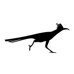 Roadrunner Icon or Roadrunner Bird Silhouette Illustration