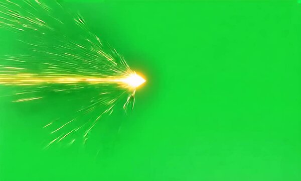 sparks from the glass