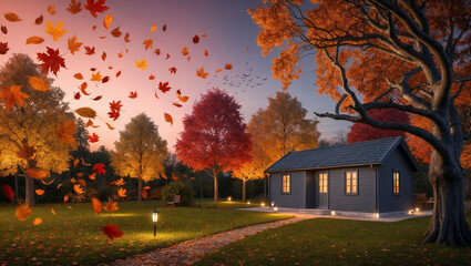 autumn trees in the park