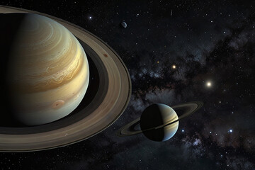 Majestic Saturn A Stunning Cosmic Visualizatio