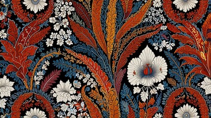 Indonesian batik motifs with very distin white background