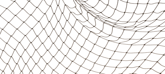 Football or tennis net. Rope mesh on a white background close-up