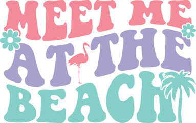 summer retro groovy t shirt design