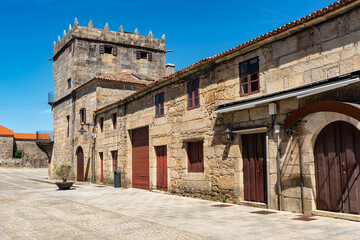 Fototapeta premium Medieval constructions in the old town of the city of Cambados in Pontevedra.