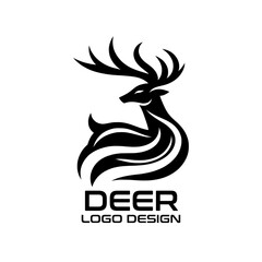 Deer Vector Logo Design 