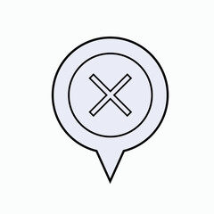 Lost Icon. Stray, Gone. Missing, Misplaced Symbol. 