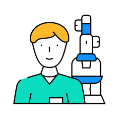 laboratory worker line icon vector. laboratory worker sign. isolated symbol illustration