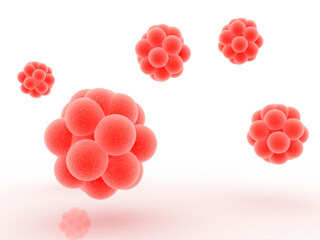 3d rendering Virus bacteria cells background