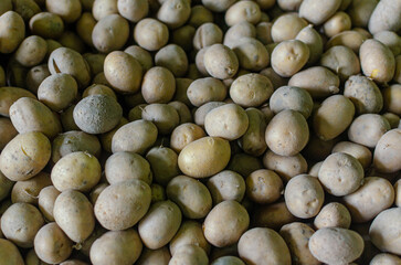 pile of freshly harvested potatoes, texture for agricultural concept backgrounds