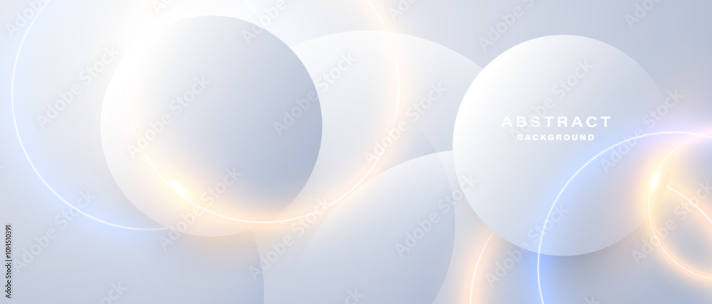 Poster abstract grey background with glowing neon lines.