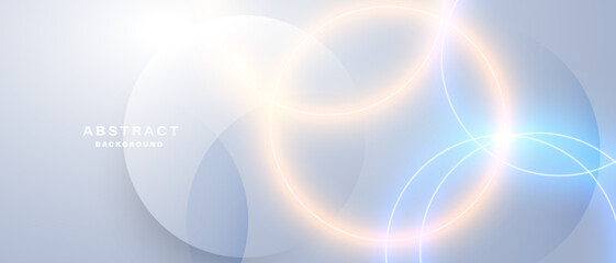 Abstract grey background with glowing neon lines.