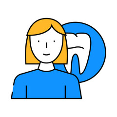 dentist doctor line icon vector. dentist doctor sign. isolated symbol illustration