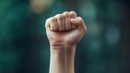 Raised Fist as a Symbol of Strength and Unity