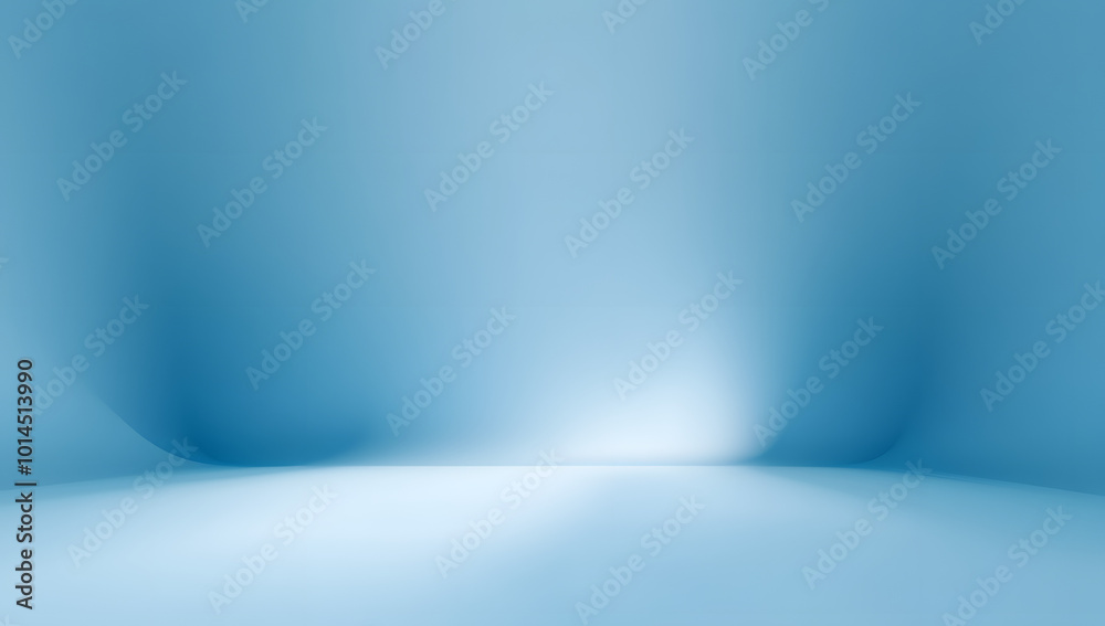 Wall mural light blue studio room background.