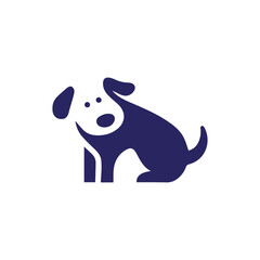 Dog logo design vector illustration. Dog head icon symbol. Dog Vector symbol, Love dog logo design vector
