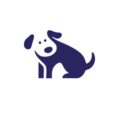 Dog logo design vector illustration. Dog head icon symbol. Dog Vector symbol, Love dog logo design vector
