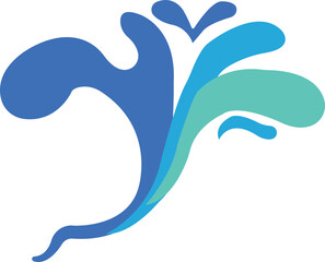 Obraz premium Water Splash Illustration