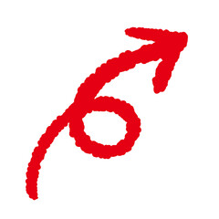 手書き　赤い矢印