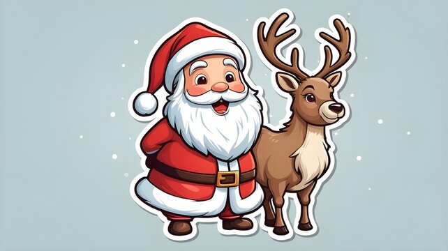 santa claus and reindeer