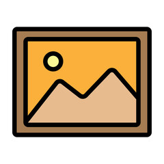 Picture Vector Filled Icon Design