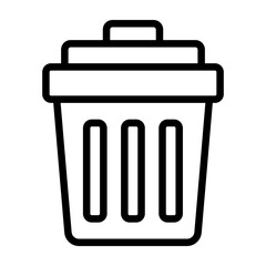 Trash Vector Line Icon design