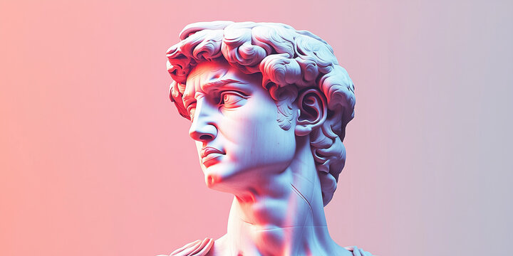 Fototapeta David glamur sculpture like single jelly in red to white gradient color background