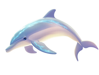 Obraz premium a dolphin with glowing lines