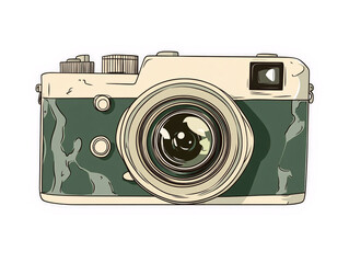 a drawing of a camera