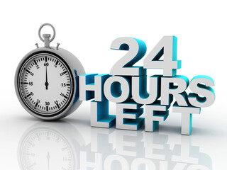 Concept: Opening hours sign. 3D rendering
