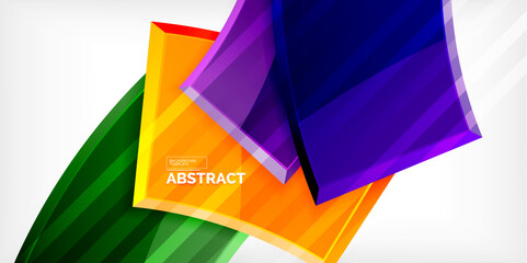 Vector abstract color geometric shapes. Illustration For Wallpaper, Banner, Background, Card, Book Illustration, landing page