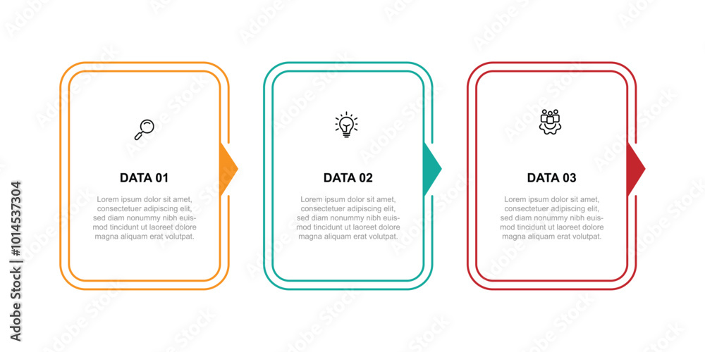 Poster 3 line square infographic template vector with icons can be used for workflow, business information and web graphic design 