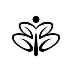 coffee leaves ,butterfly lotus, Butterfly Eye Logo / Abstract Line Art Design,Mystic Butterfly Eye Logo / Beauty and Vision Symbol	