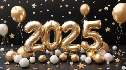 Celebrating the New Year 2025 with Style and Balloons