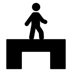person on the bridge icon