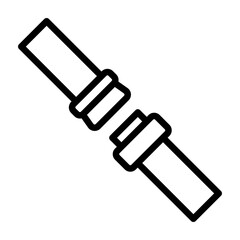 Seat Belt Vector Line Icon Design