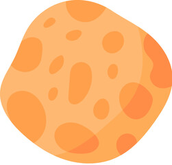 Cartoon sponge for cute craft activity and DIY supplies. Flat illustration of creative project for children. Concept of fun and learning, suitable for educational materials.