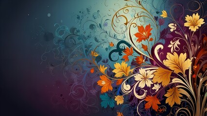 legant Abstract Floral Swirls Background Design for Creative Projects