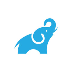 Elephant logo vector design, elephant zoo safari logo design, Modern elephant logo design vector template
