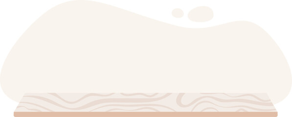 Simple flat shelf displaying various cosmetic and skincare products including lotion and cream. Concept of beauty, skincare, hygiene. Ideal for usage in beauty blogs or product promotions.