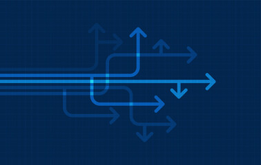 Abstract arrow direction. Business investment to success. financial data graph strategy. Technology background. High speed.