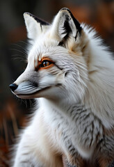 Fototapeta premium Majestic Grey Fox in Natural Autumn Habitat