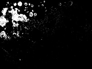 Rusty grunge texture. Aggressive damaged surface. Black white background.