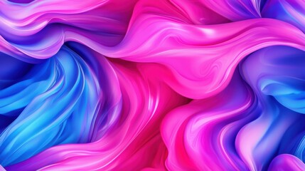 Obraz premium Vibrant Swirls of Pink and Blue Fluid Art