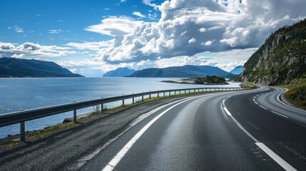 Fototapeta premium Scenic Road Trip Through Fjord