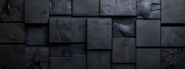 Naklejka premium Textured Black Grid