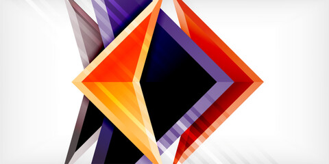 Abstract background color triangles and arrows composition. Vector Illustration For Wallpaper, Banner, Background, Card, Book Illustration, landing page