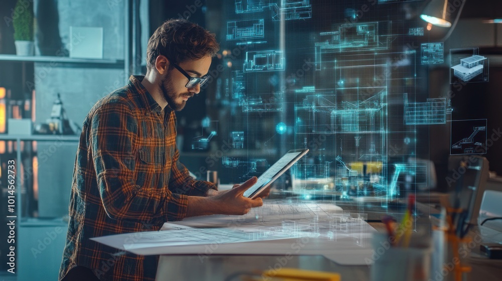 Poster Architect Using Augmented Reality Technology to Design a Building